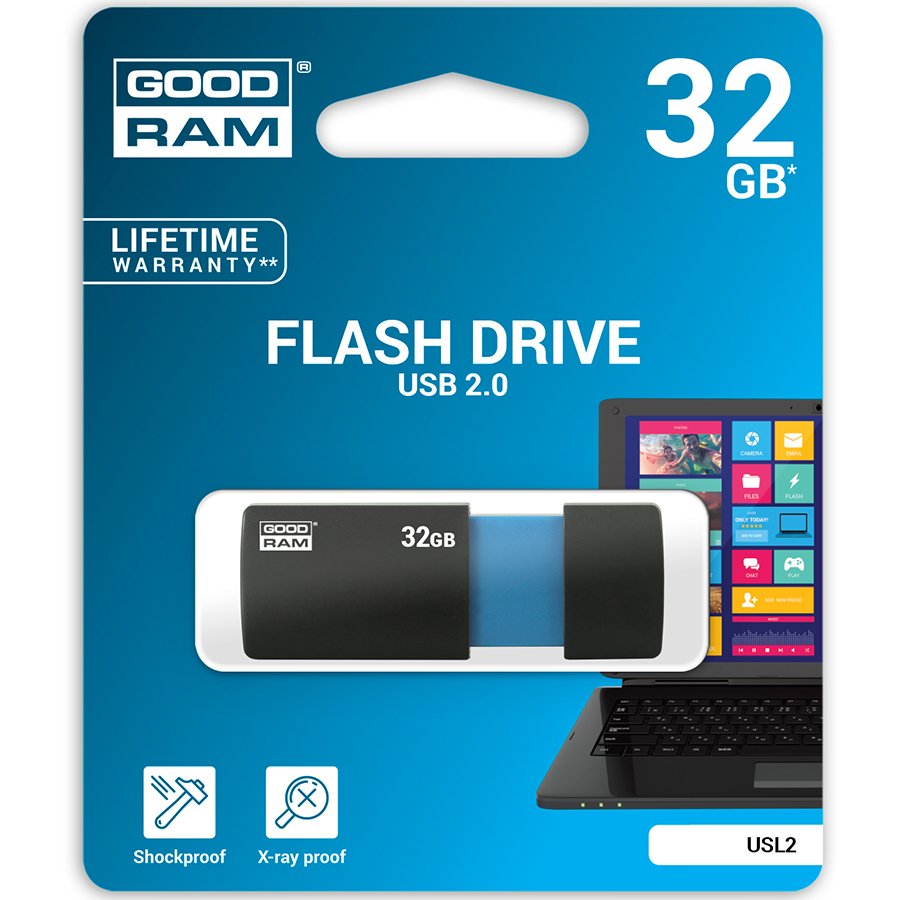 Memory ( USB flash ) GOODRAM USL2-0320K0R11 GOODRAM 32GB USL2 BLACK USB 2.0