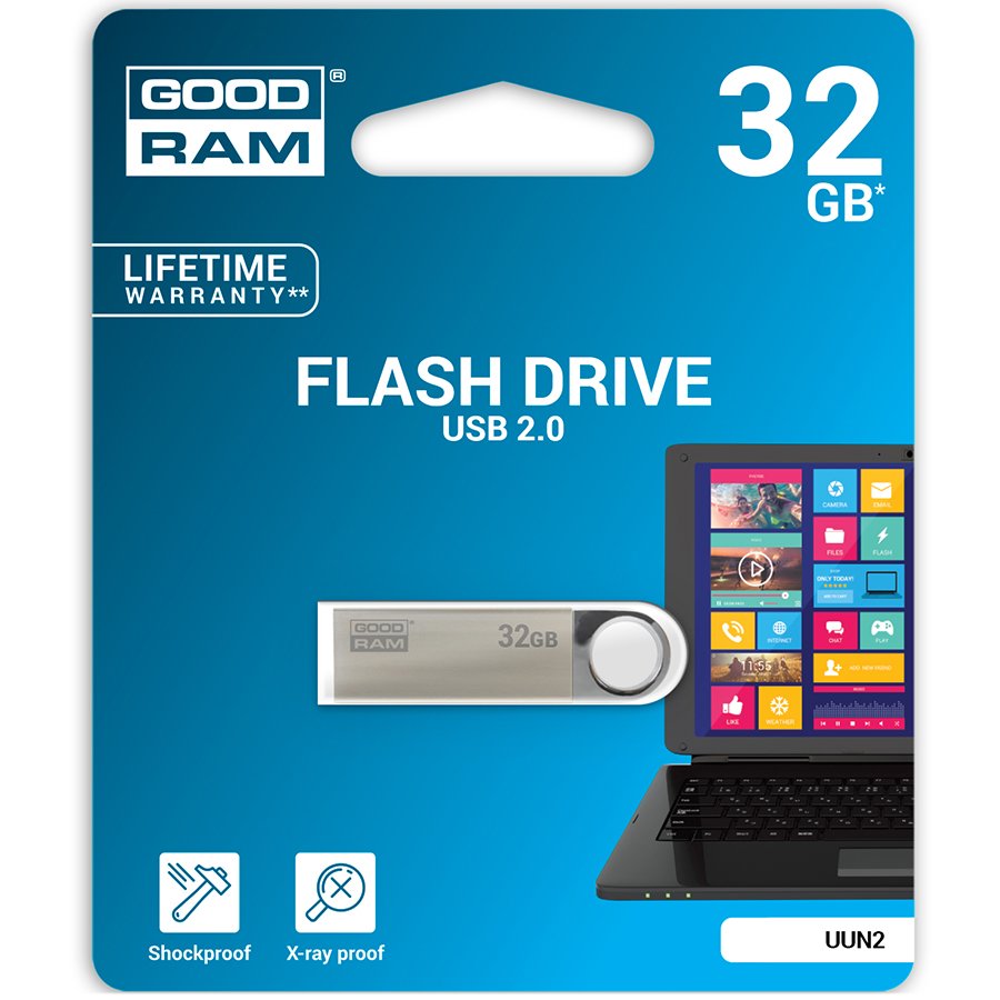 Memory ( USB flash ) GOODRAM UUN2-0320S0R11 Good Ram 32Gb USB 2.0 compatible with USB 1.1