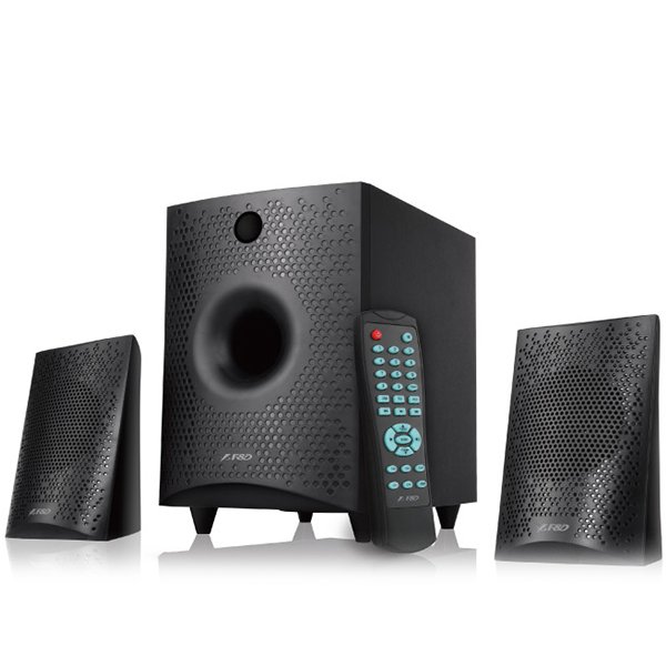 Multimedia - Speaker FENDA F210X Multimedia Bluetooth Speakers F&D F210X (2.1 Channel Surround, 15W, 130Hz-20KHz, Subwoofer: 30Hz-130Hz, Bluetooth 4.0, USB/SD card reader, FM, digital, LED display, Wooden, Black