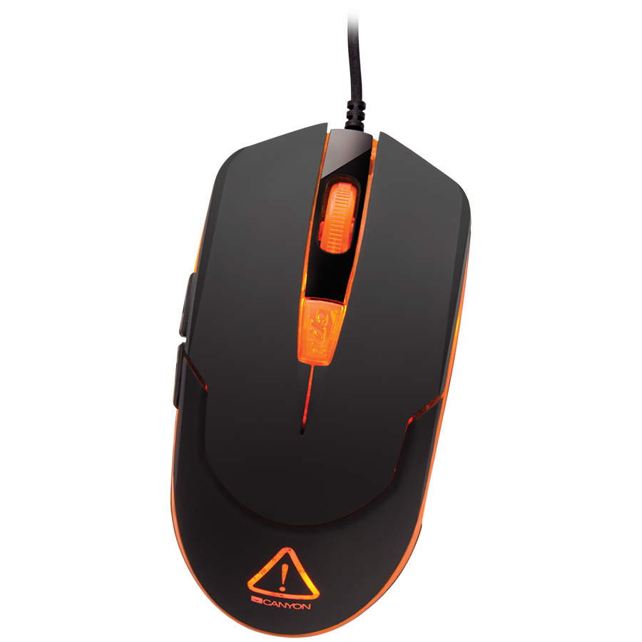 Gaming Accessories CANYON CND-SGM1 Optical gaming mouse, adjustable DPI setting 800/1200/1600/2400, LED backlight, Black