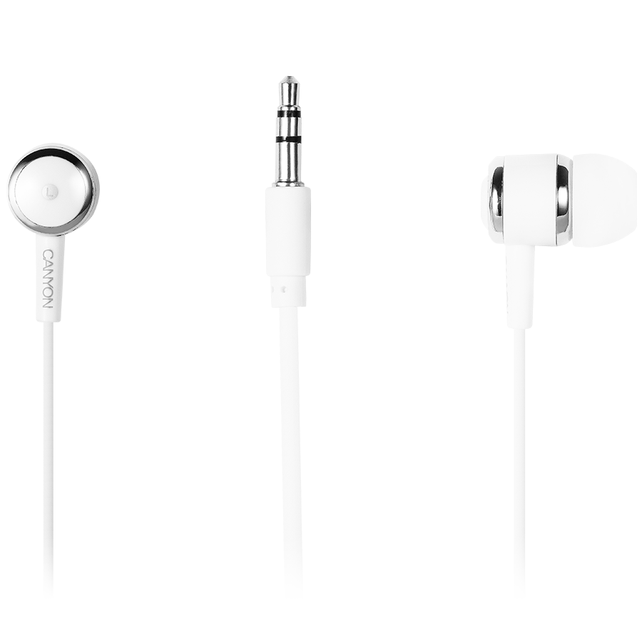 Multimedia - Headset CANYON CNE-CEPM01W Stereo earphones with microphone, White