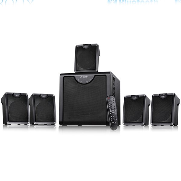 Multimedia - Speaker FENDA F2300X Multimedia Bluetooth Speakers F&D F2300X 5.1 - 5" Woofer + 5x3” satellite, Output power (RMS) 65W, Bluetooth 4.0, micro SD card, Remote control, NFC touch and connect, Black