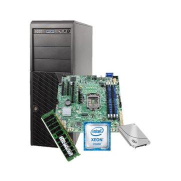 Server INTEL LSVRP4304ES6XX1 Server Intel, Midi Tower, 1xXeon E3-1230V5, 1x 16GB RAM, 1x S3510 120Gb SSD, 1xAXXRMM4LITE2, based on P4304XXSFCN + DBS1200SPL, PSU 365W, Black