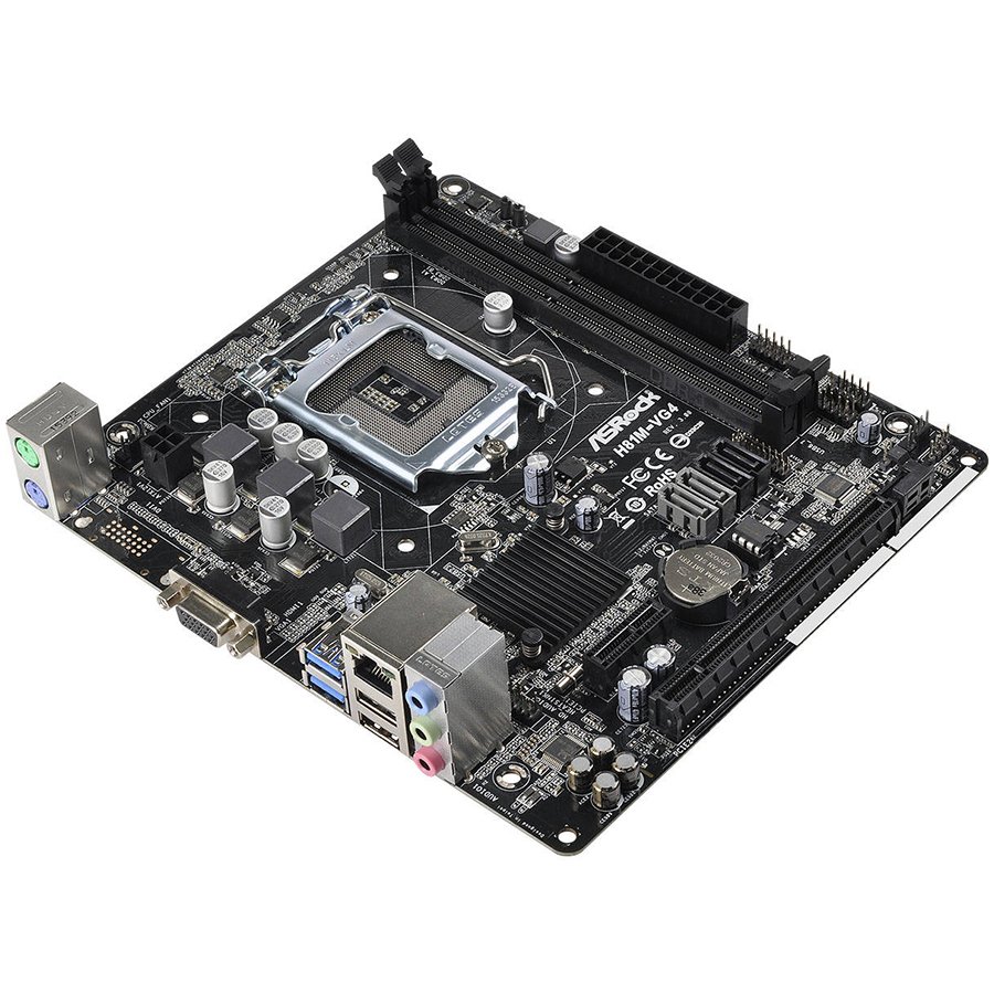 Main Board Desktop ASROCK H81M-VG4_R3.0_3Y ASROCK Main Board Desktop iH81 (S1150, 2xDDR3 1600,1xPCI-E2.0x16,1xPCI-E2.0x1 2xUSB3.0,SATA III,GLAN,5.1ch,) mATX Retail