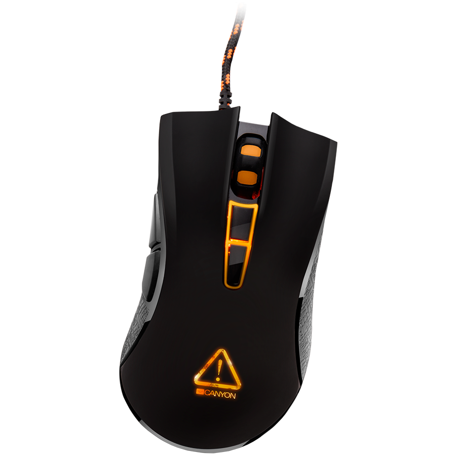 Gaming Accessories CANYON CND-SGM3 Optical gaming mouse, adjustable DPI setting 800/1600/2400/3500, LED backlight, Black