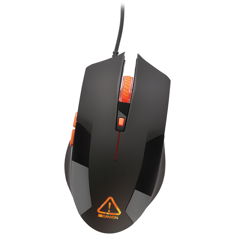 Gaming Accessories CANYON CND-SGM2 Optical gaming mouse, adjustable DPI setting 800/1200/1600/2400, LED backlight, Black