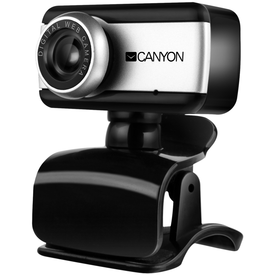 Web Camera CANYON CNE-HWC1 Enhanced 0.3 Megapixels resolutions webcam with USB 2.0 connector, 360 rotary view scape, sensitive microphone, multifunctional pedestal and compatible with Windows OS and MAC OS
