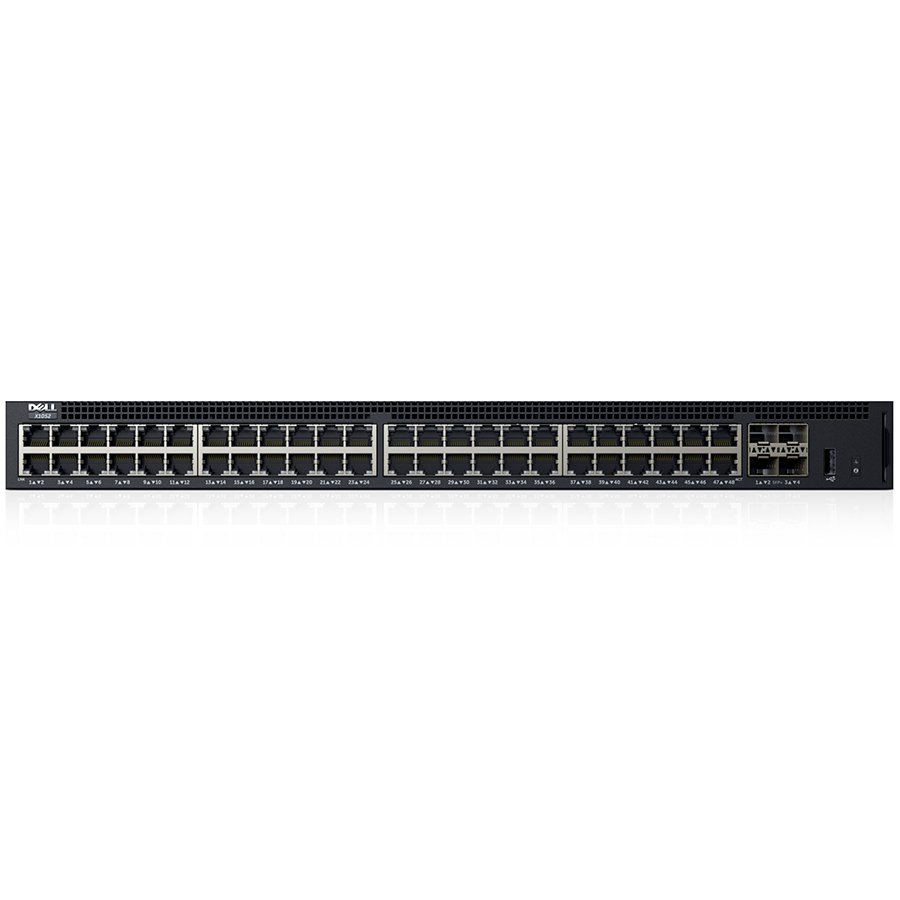 Network Switch DELL EMC X1052-14 Dell Networking X1052 Smart Web Managed Switch, 48x 1GbE and 4x 10GbE SFP+ ports