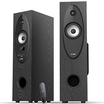 Multimedia - Speaker FENDA T-30X Multimedia Speakers F&D T-30X (2.0,Floor Standing 2x28W, 20Hz-20kHz, BT4.0/USB/SD/FM/KARAOKE/RC,LED display, Wooden, Black)