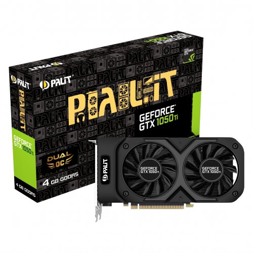 Video Card PALIT 4710636269394 PALIT Video Card GeForce GTX 1050Ti nVidia, Dual OC 4096MB 128BIT, Dual DVI+HDMI+DP