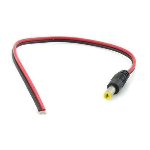 Various Accessories DAHUA ELECTRONIC PWRCONCABLE-M DC12V Male Power Supply Jack Connector 2.1 mm, 30cm cable.