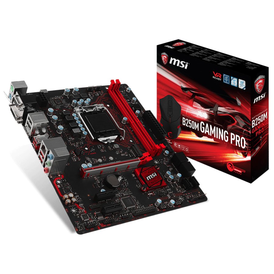 Main Board Desktop MSI B250M_GAMING_PRO MSI Main Board Desktop B250 (S1151,2xDDR4,1xPCI-Ex16,2xPCI-Ex1, USB3.1,USB2.0,SATA III,DVI, HDMI,VGA,GLAN) mATX Retail