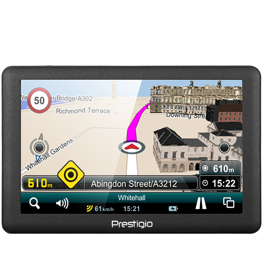 GPS Navigator PRESTIGIO PGPS5066EU04GBMO Prestigio GeoVision 5066 (5.0", TFT, 800х480, Win CE 6.0, CPU MSTAR 2531A 800 MHz, 128 MB RAM, 4 GB internal, FM, 950 mAh, Dark Grey, Plastic, Mireo navigation software, preinstalled maps)