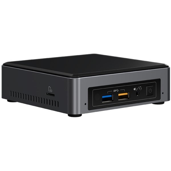 PC Barebone INTEL BOXNUC7I3BNK Intel NUC 7th Gen, Core i3-7100U DC 2.40GHz, 2x DDR4 1.2V SODIMM (max 32GB), NVMe/SATA M.2 SSD (42/80mm), Intel® 4K HD Graphics 620 (1x DP via USB-C + 1x 4K HDMI), Microphone, 7.1 Audio, (2+2)xUSB 3.0, 1xLAN GbE, IR, WiFi 82
