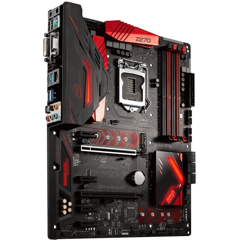 Main Board Desktop ASROCK Z270_GAMING_K4 ASROCK Main Board Desktop Z270 (S1151, 4xDDR4,2xPCI E x16,4xPCI Ex1, SATA III ,GLAN,VGA,DVI,HDMI) ATX retail