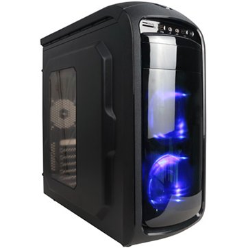 PC Chassis DELUX DS-410 Chassis DELUX DS 410 Midi Tower, ATX, USB2.0, without PSU, Black