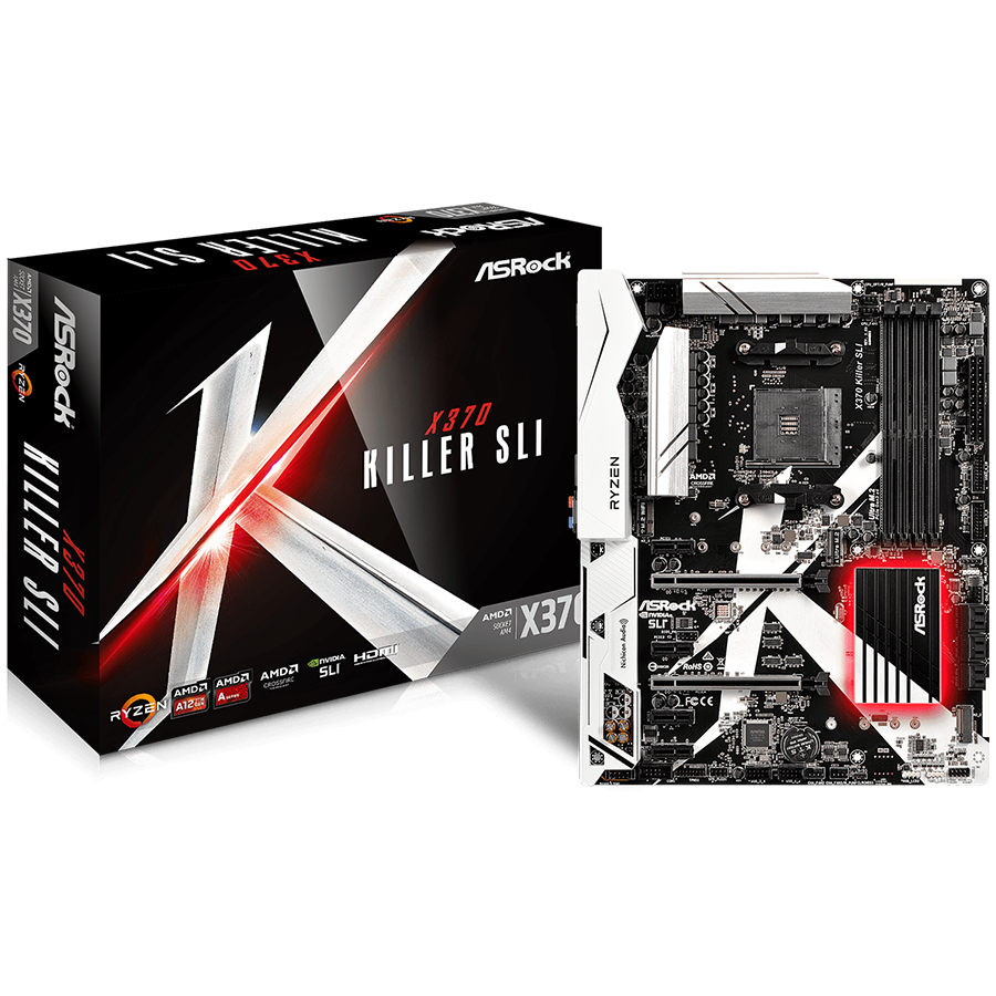 Main Board Desktop ASROCK X370_KILLER_SLI ASROCK Main Board Desktop AM4 X370 (SAM4,4xDDR4,2xPCI 3.0x16, 4xPCI Ex1, SATA III,USB3.0,GLAN) ATX Retail