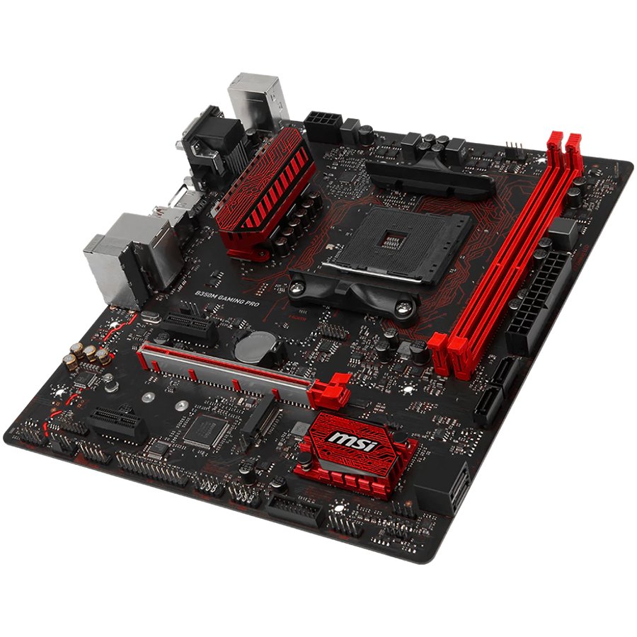 Main Board Desktop MSI B350M_GAMING_PRO MSI Main Board Desktop B350 (SAM4, 2xDDR4, PCI-Ex16, 2xPCI-Ex1, USB3.1, USB2.0 ,4xSATA III, M.2, Raid, VGA, DVI-D, HDMI, GLAN) mATX Retail