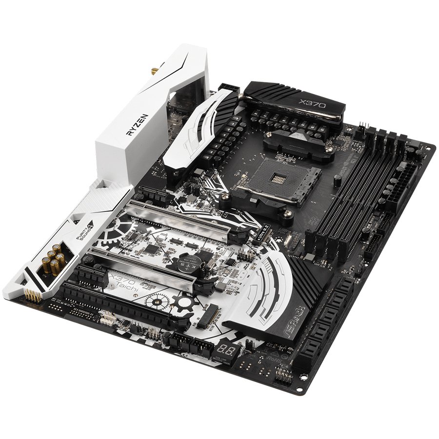 Main Board Desktop ASROCK X370_TAICHI ASROCK Main Board Desktop AM4 X370 (SAM4,4xDDR4,2xPCI 3.0x16, 2xPCI Ex1, SATA III,M2,USB3.0,GLAN) ATX Retail