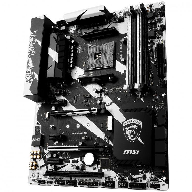 Main Board Desktop MSI X370_KRAIT_GAMING MSI Main Board Desktop X370 (SAM4, 4xDDR4, 3xPCI-Ex16, 3xPCI-Ex1, USB3.1, USB2.0 ,6xSATA III, 1xM.2, Raid, DVI-D, HDMI, GLAN) ATX Retail