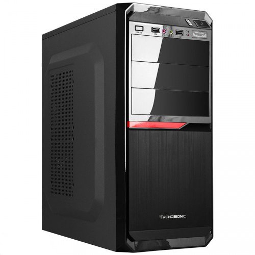 PC Chassis TRENDSONIC PACE-PA02A-B-BK/RD Chassis PACE-PA02A-B-BK/RD, ATX/ MICRO ATX, 7 slots, 4 X 5.25", 7 X 3.5" H.D., 2 X USB2.0 / 1xUSB3.0/2 x AUDIO /, PSU 550W 12 sm, 20+4pin, 2 x IDE, 3 x SATA, 360*175*405mm, 1 x 80mm Back Black FAN /opt/., Black