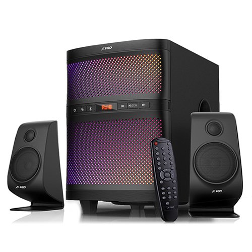 Multimedia - Speaker FENDA F580X Multimedia Bluetooth Speakers F&D F580X (2.1 Channel Surround, 17.5Wx2+35W (RMS) 260Hz~20KHzz, Subwoofer: 40Hz~110Hz, Bluetooth 4.0, USB/SD card reader, FM, digital, LED display, Black