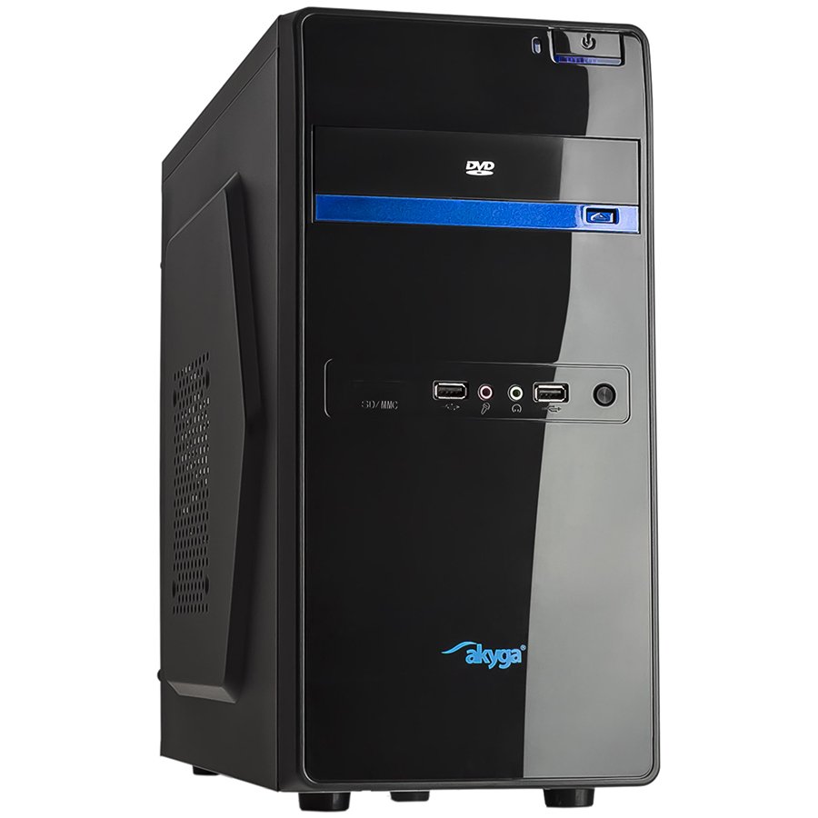 PC Chassis AKYGA AK727BL Case Micro ATX Akyga AK727BL 2xUSB2.0 w/o PSU