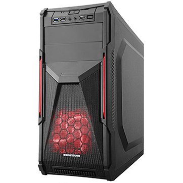PC Chassis TRENDSONIC CONQUEROR-CON02A-BK/BLACK_RED/550W Chassis CON02A-C/USB3.0, ATX/ MICRO ATX, 7 slots, 2 X 5.25", 2 X 3.5" H.D., 2 X 2.5" SSD, 3XUSB2.0+AV+1XUSB3.0 / 2 x AUDIO /, PSU 550W 12 sm, 20+4pin, 2 x IDE, 3 x SATA, 405*175*405mm, Black/Red