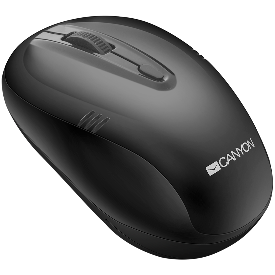 Input Devices - Mouse Box CANYON CNE-CMSW02B 2.4Ghz wireless mouse, optical tracking - red LED, 4 buttons, DPI 1000/1200/1600, Black