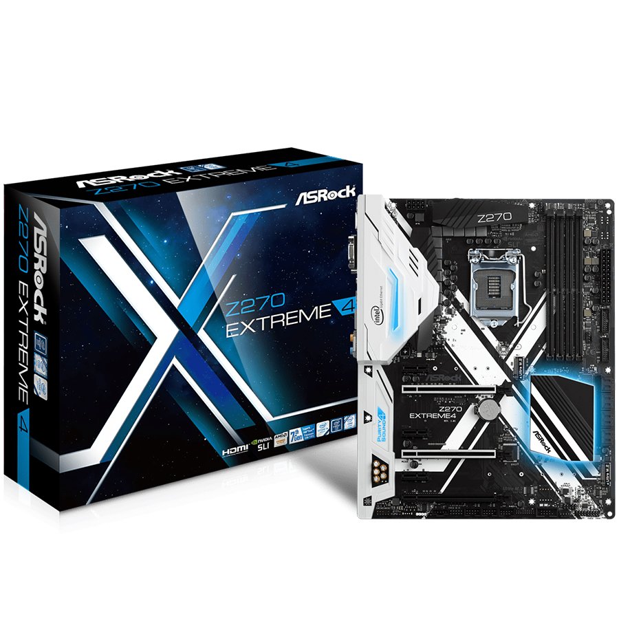 Main Board Desktop ASROCK Z270_EXTREME_4_3Y ASROCK Main Board Desktop Z270 (S1151, 4xDDR4,3xPCI E x16,3xPCI Ex1 3, SATA III ,GLAN,VGA,DVI,HDMI, USB3.1) ATX retail