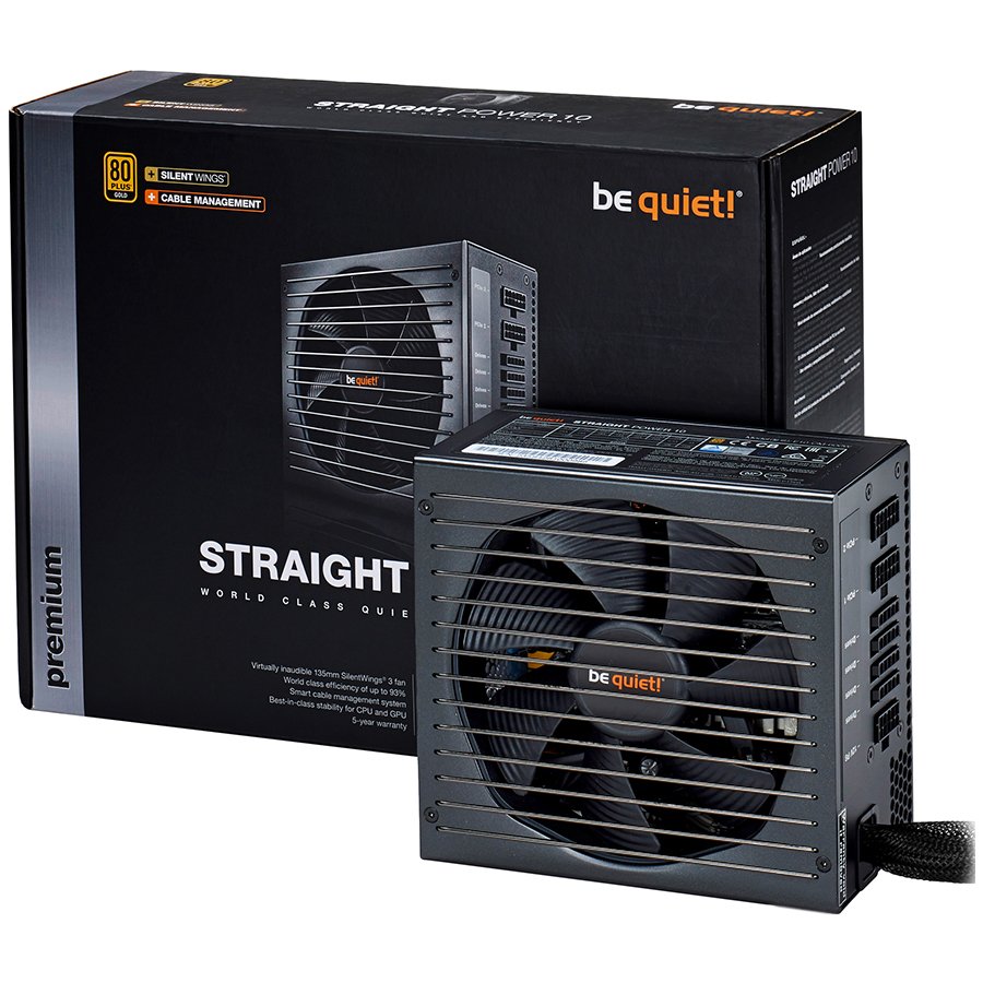 Power Supply Unit BE QUIET BN234 Be Quiet! STRAIGHT POWER 10 500W CM - 80 Plus Gold, Silent Wings, Cable Management, 5 Years Warranty