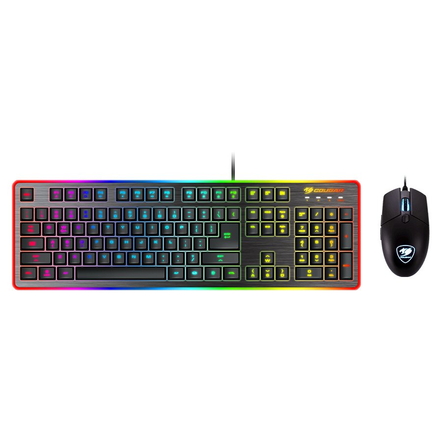 Input Devices - Keyboard Box COUGAR GAMING CG37DF2XNMB0002 COUGAR DEATHFIRE EX COMBO Gaming Keyboard with Gaming Mouse, Hybrid Mechanical (20 million keystrokes),19-Key Rollover,8 backlight effects/8 colors backlight, ADNS-5050 Optical gaming mouse sensor