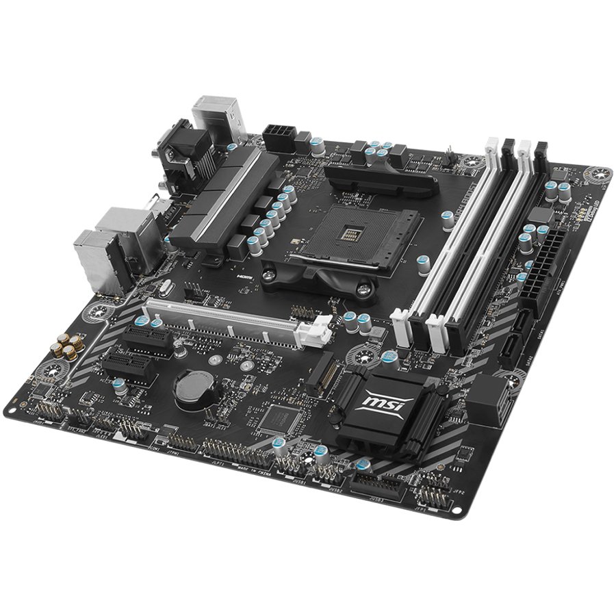 Main Board Desktop MSI A320M_BAZOOKA MSI Main Board Desktop A320 (SAM4, 2xDDR4, PCI-Ex16, 2xPCI-Ex1, USB3.1, USB2.0 ,4xSATA III, M.2, Raid, VGA, DVI-D, HDMI, GLAN) mATX Retail
