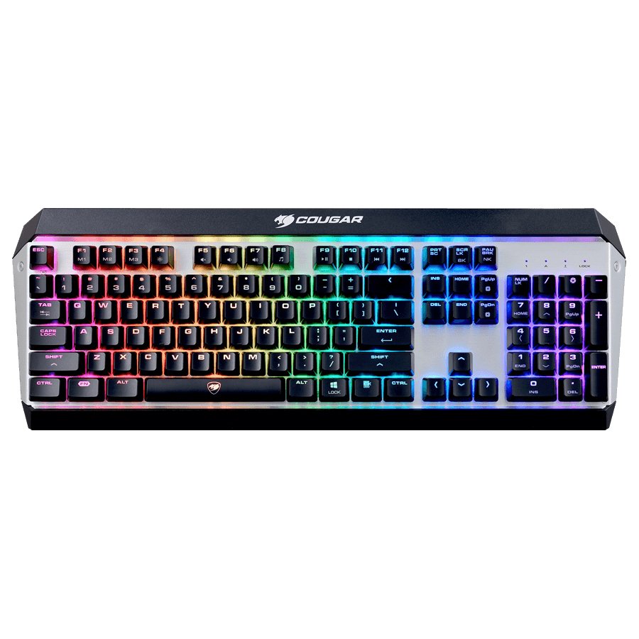 Input Devices - Keyboard Box COUGAR GAMING CG37ATRM1MB1002 COUGAR ATTACK X3 Red Cherry MX RGB Mechanical Gaming Keyboard,N-key rollover (USB mode support),Full key backlight (16.8 million colors), On-board memory,Aluminum/Plastic,COUGAR UIX System