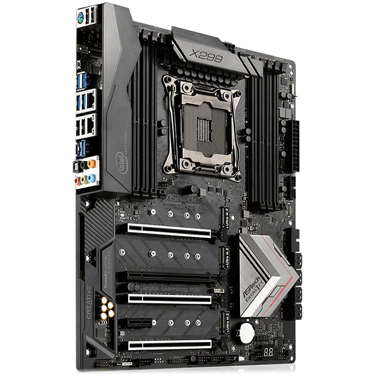 Main Board Desktop ASROCK X299_GAMING_K6_3Y ASROCK Main Board Desktop iX299 (S2066, 8xDDR4, 4xPCIE3.0,1xPCIx1, SATA III,M.2,Raid,GLAN,USB3.1) ATX retail