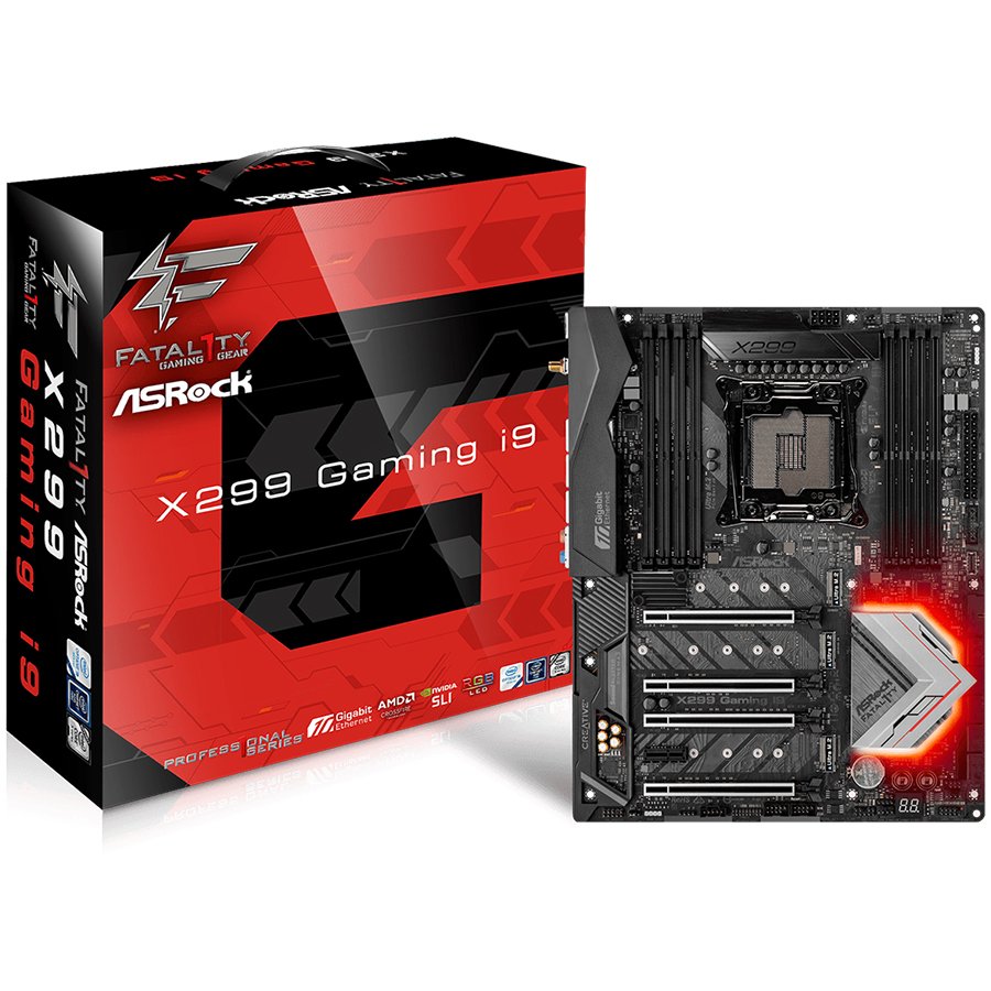 Main Board Desktop ASROCK X299_PROFESSIONAL_I9_3Y ASROCK Main Board Desktop iX299 (S2066, 8xDDR4, 4xPCIE3.0, 1xPCIx1, SATA III, M.2, Raid, GLAN, USB3.1) ATX retail