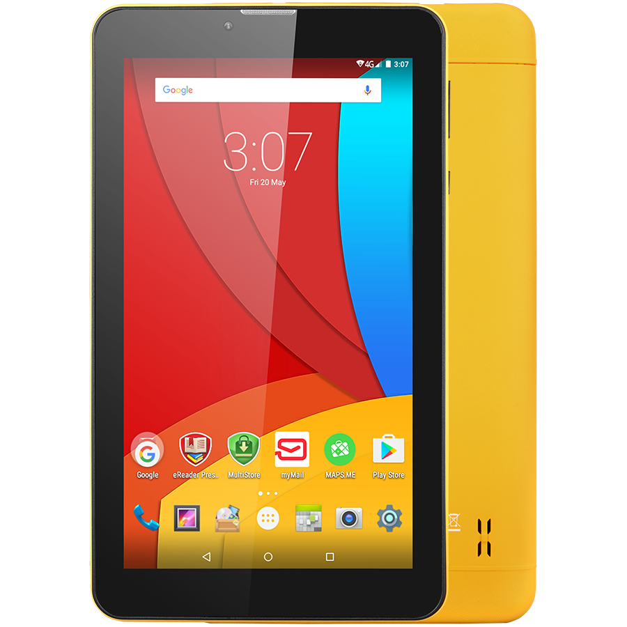 PC Tablet PRESTIGIO PMT3407_4G_C_YL MULTIPAD Wize 3407 4G, PMT3407_4G_C_YL, Single Standard-SIM,have call function,7'' WSVGA(600*1024)IPS display,1.0GHz quad core processor,android 5.1,1GB RAM+8GB emmc,0.3MP front camera+2MP rear camera,2800mAh battery.