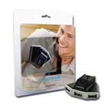 USB Hub CANYON CNR-USBHUB5 CANYON CNR-USBHUB5 USB hub with 1.5 meter extension USB cable, Черен/Сив