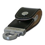 Memory ( USB flash ) PRESTIGIO PLDF4096SIBLACKT3 PRESTIGIO 4GB USB 2.0 Leather Flash Black